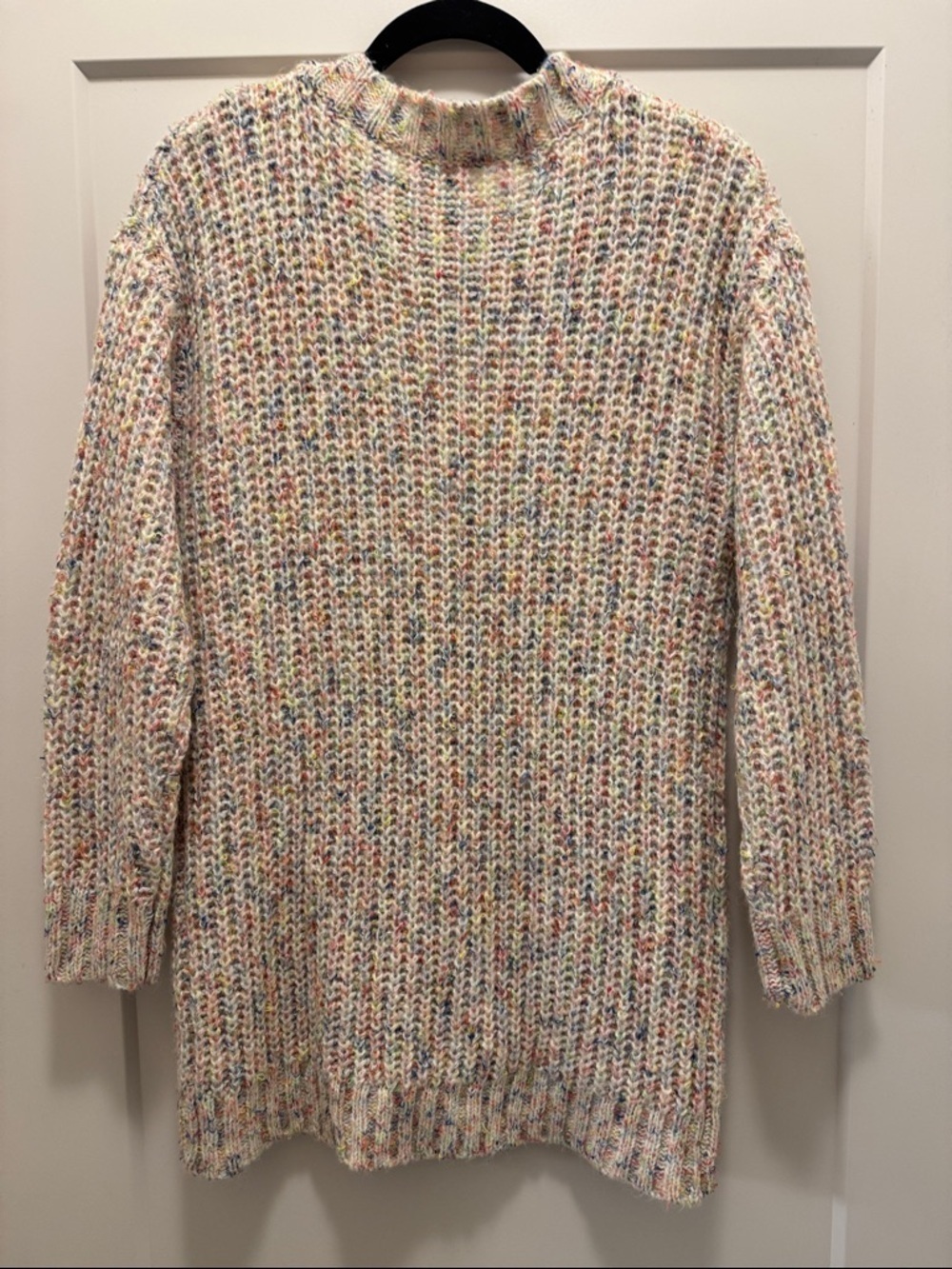 Haptics Cream Multicolor Open-Front Knit Cardigan. S. Like New! - Picture 4 of 4